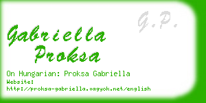 gabriella proksa business card